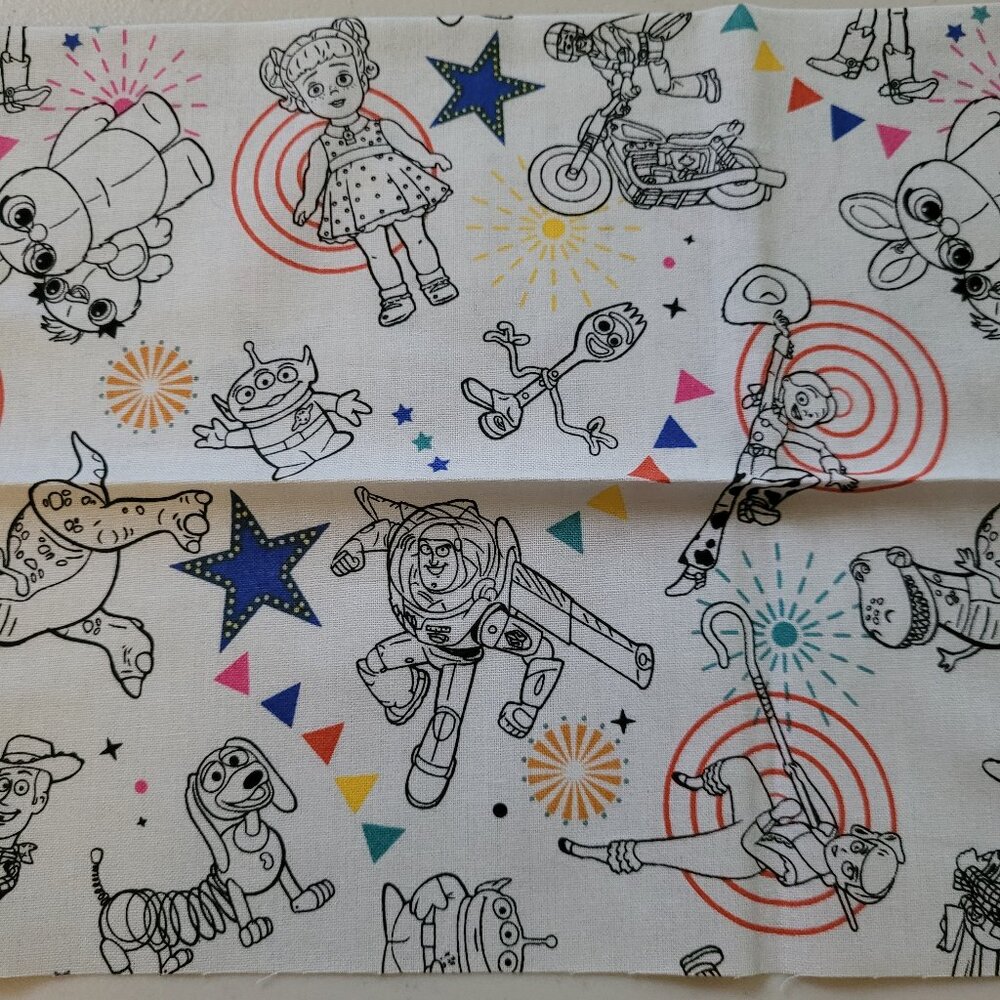 Disney Toy Story Fabric Remnant 12" x 22"